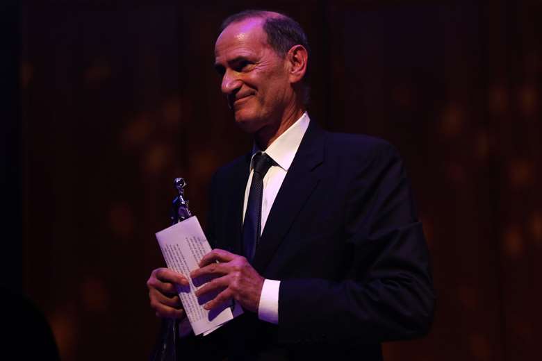 Alain Lanceron receiving his Gramophone Special Achievement Award (photo: Peter Spinney/Gramophone)