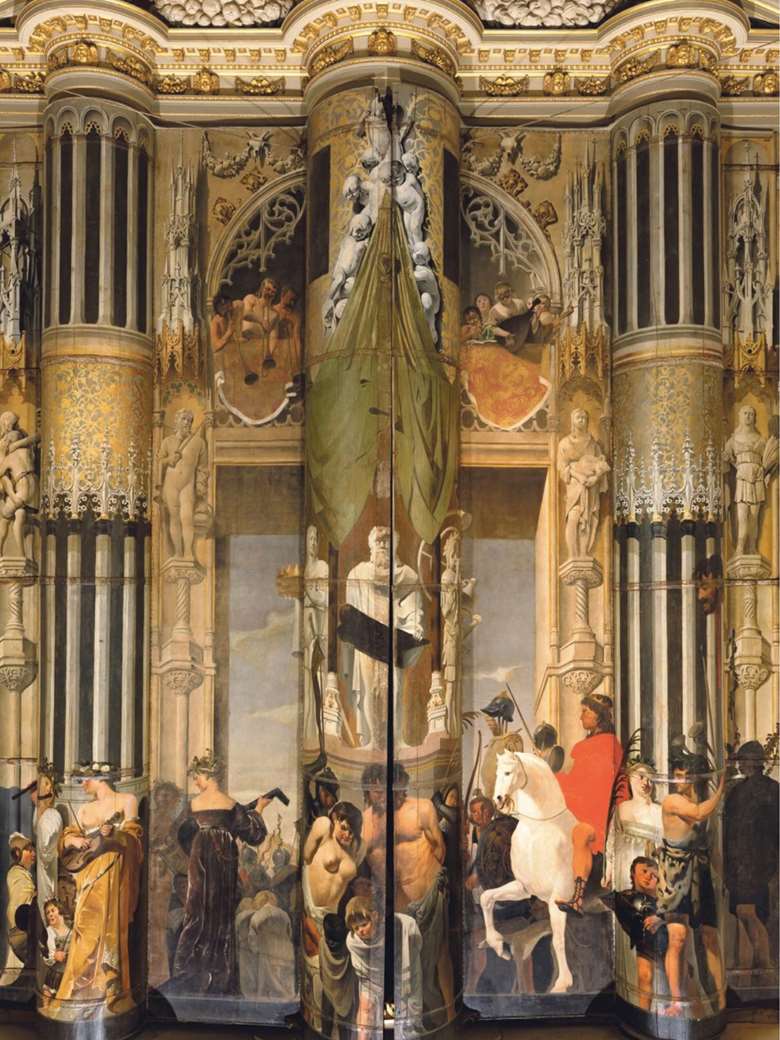  The battle of David and Goliath painted on the shutters of the Van Hagerbeer/Schnitger organ in Alkmaar