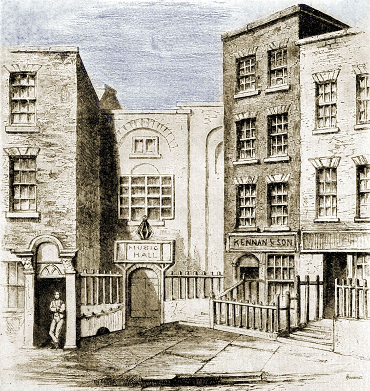 Drawing by FW Fairhold of the Dublin venue where Messiah had its premiere in 1742