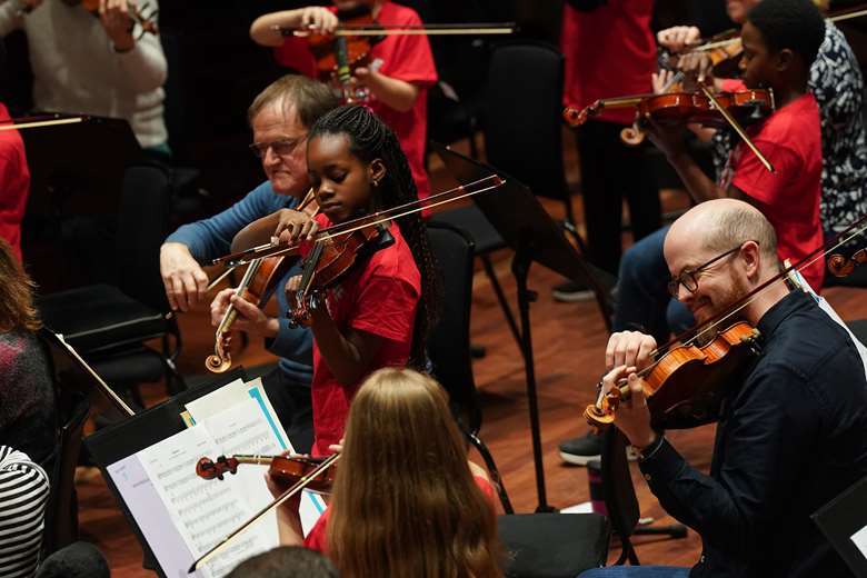 The ABO's over 200 members are also getting involved in the major new campaign (pictured here: Royal Scottish National Orchestra and Sistema Scotland) 