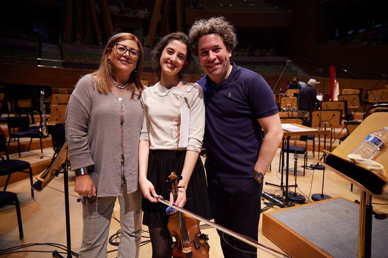 Gabriela Ortiz, Maria Dueńas and Gustavo Dudamel