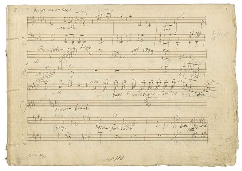The manuscript of Beethoven’s Piano Sonata, Op 110, is dated December 25, 1821