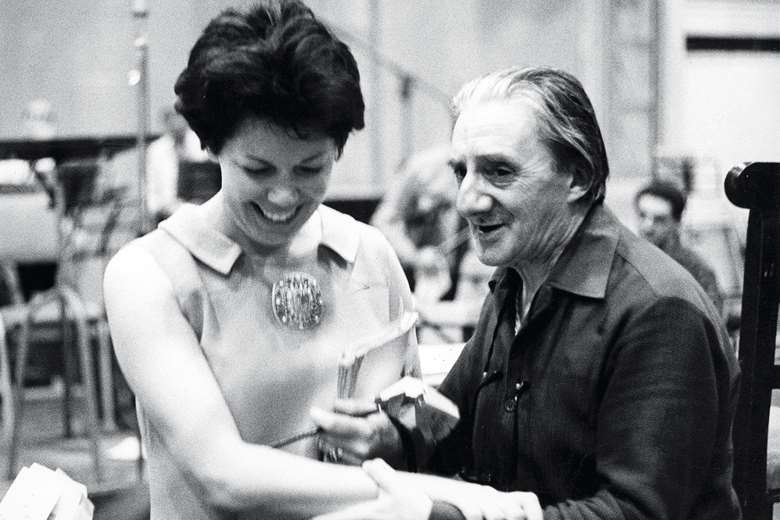 Mezzo-soprano Janet Baker and conductor John Barbirolli in the mid-1960s – around the time of their recording of Ravel’s Shéhérazade (photography: EMI Records UK)