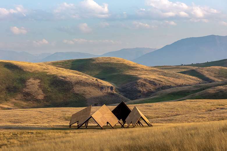 The Geode, an ‘acoustical structure’ by Arup, set in the striking Montana landscape (photo: James Florio)