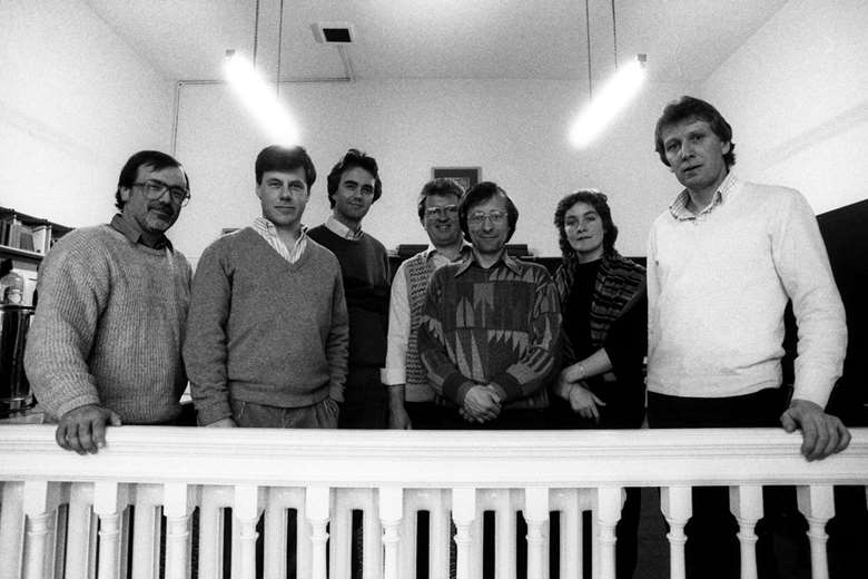 The Hilliard Ensemble at the recording of Passio in London, March 1988